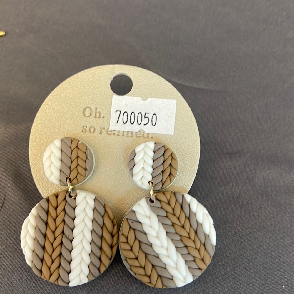 Pierced earrings.
